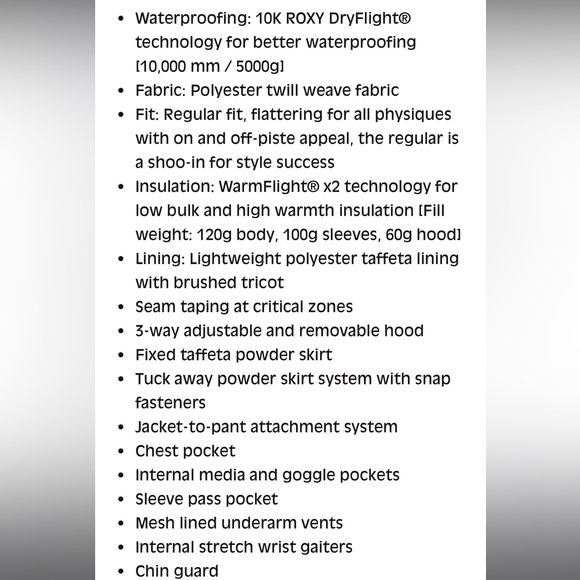 Roxy Snow Jacket - Picture 7 of 7